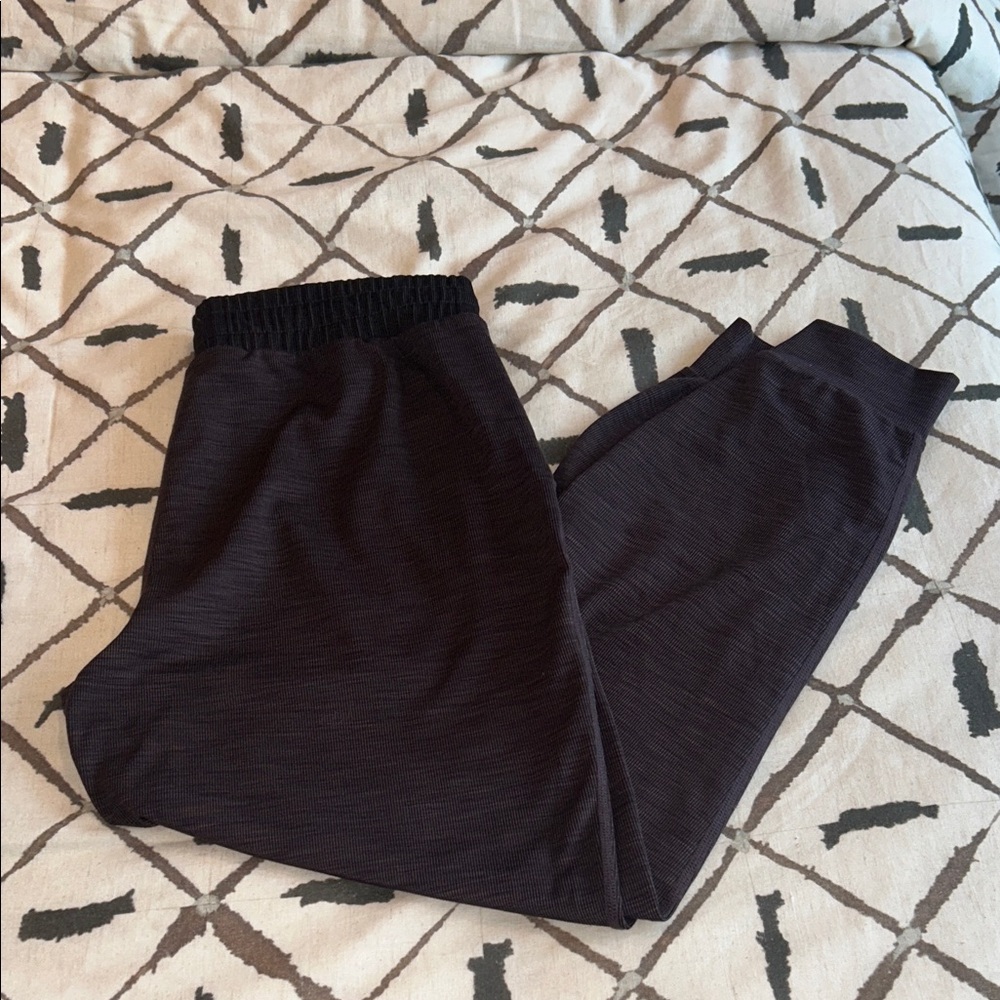 Vuori Dark Purple Ribbed Track Joggers